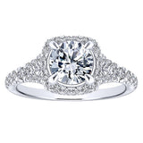14k White Gold Entwined Semi-Mount Engagement Ring