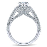 14k White Gold Entwined Semi-Mount  Engagement Ring