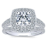 14k White Gold Entwined Semi-Mount  Engagement Ring