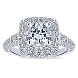 14k White Gold Entwined Semi-Mount  Engagement Ring