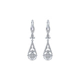 14k White Gold Victorian Drop