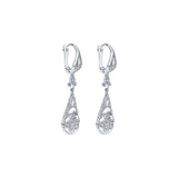 14k White Gold Victorian Drop