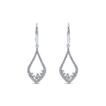 14k White Gold Lusso Diamond Drop
