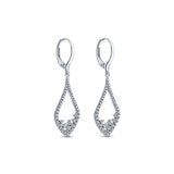 14k White Gold Lusso Diamond Drop