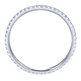 14k White Gold Contemporary Eternity Band Anniversary Band