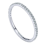 14k White Gold Contemporary Eternity Band Anniversary Band