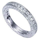 14k White Gold Contemporary Eternity Band Anniversary Band