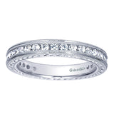 14k White Gold Contemporary Eternity Band Anniversary Band