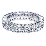 14k White Gold Contemporary Eternity Band Anniversary Band