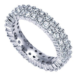 14k White Gold Contemporary Eternity Band Anniversary Band