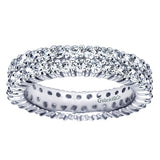 14k White Gold Contemporary Eternity Band Anniversary Band