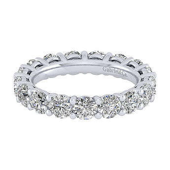 14k White Gold Contemporary Eternity Band Anniversary Band