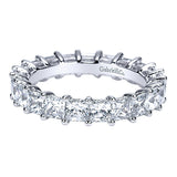 14k White Gold Contemporary Eternity Band Anniversary Band