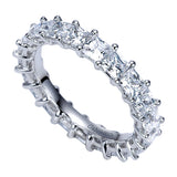 14k White Gold Contemporary Eternity Band Anniversary Band