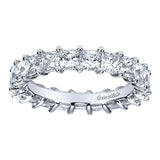 14k White Gold Contemporary Eternity Band Anniversary Band