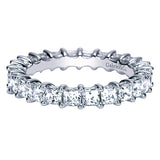 14k White Gold Contemporary Eternity Band Anniversary Band