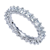 14k White Gold Contemporary Eternity Band Anniversary Band