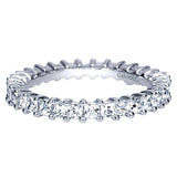 14k White Gold Contemporary Eternity Band Anniversary Band