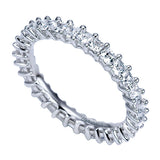 14k White Gold Contemporary Eternity Band Anniversary Band