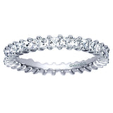 14k White Gold Contemporary Eternity Band Anniversary Band
