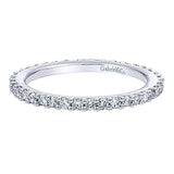 14k White Gold Contemporary Eternity Band Anniversary Band