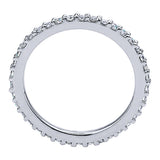 14k White Gold Contemporary Eternity Band Anniversary Band