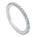 14k White Gold Contemporary Eternity Band Anniversary Band