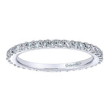 14k White Gold Contemporary Eternity Band Anniversary Band