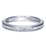 14k White Gold Contemporary Eternity Band Anniversary Band