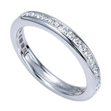14k White Gold Contemporary Eternity Band Anniversary Band