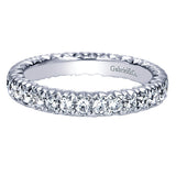 14k White Gold Contemporary Eternity Band Anniversary Band