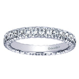 14k White Gold Contemporary Eternity Band Anniversary Band