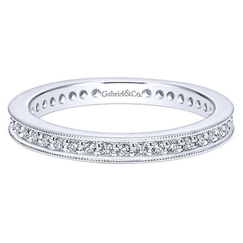 14k White Gold Victorian Eternity Band Anniversary Band