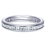 14k White Gold Contemporary Eternity Band Anniversary Band