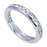 14k White Gold Contemporary Eternity Band Anniversary Band