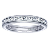 14k White Gold Contemporary Eternity Band Anniversary Band