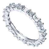 14k White Gold Contemporary Eternity Band Anniversary Band