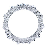 14k White Gold Contemporary Eternity Band Anniversary Band