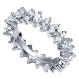 14k White Gold Contemporary Eternity Band Anniversary Band