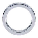 14k White Gold Contemporary Eternity Band Anniversary Band