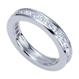 14k White Gold Contemporary Eternity Band Anniversary Band