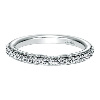 14k White Gold Victorian Eternity Band Anniversary Band
