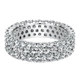 14k White Gold Contemporary Eternity Band Anniversary Band