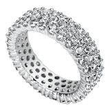 14k White Gold Contemporary Eternity Band Anniversary Band
