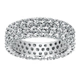 14k White Gold Contemporary Eternity Band Anniversary Band