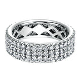 14k White Gold Contemporary Eternity Band Anniversary Band
