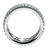 14k White Gold Contemporary Eternity Band Anniversary Band