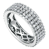 14k White Gold Contemporary Eternity Band Anniversary Band