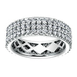 14k White Gold Contemporary Eternity Band Anniversary Band