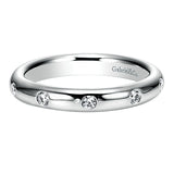 14k White Gold Contemporary Eternity Band Anniversary Band